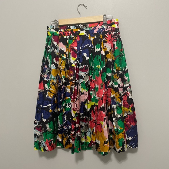J.Crew Silk Pleated Midi Skirt Size 4 - Picture 2 of 5